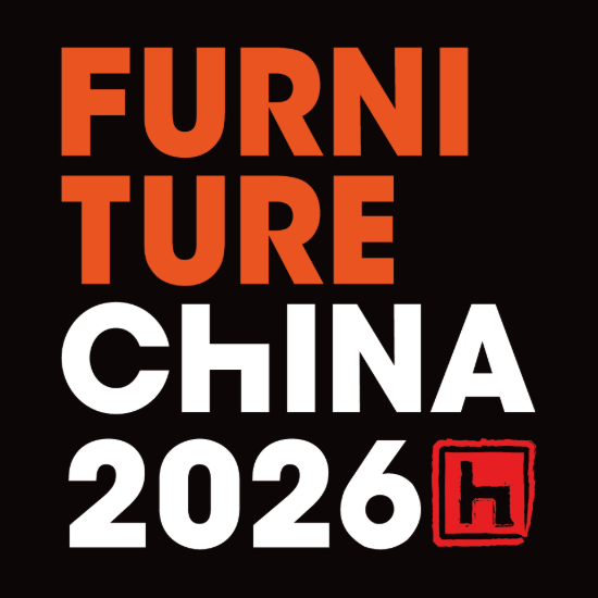 展览会 3 中国国际家具展 2026 标志,橙白色字体,黑色背景